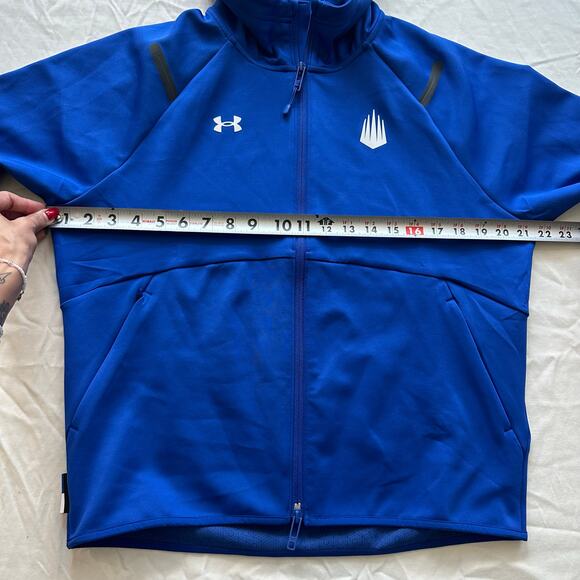 Under Armour Blue IMG Academy Full Zip Up, Hooded, Athletic Jacket- S - Picture 8 of 10